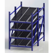 UNEX gravité RR99S2W4X8-s Flow Roller Rack avec roue lit Starter W 48" x 96 « D x 84 » H avec 4 niveaux