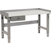 Global Industrial™ Établi avec Stratifié Square Edge Top &Tiroir, 60"W x 36"D, Gris