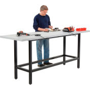 Global Industrial 96"W x 30"D Standing Height Workbench - Plastic Laminate Square Edge - Black