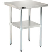 Global Industrial™ 430 Table en acier inoxydable, 30 x 30 », sous étagère