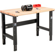 Établi industriel™ mondial à hauteur réglable, 48 x 30 », Maple Safety Edge, noir