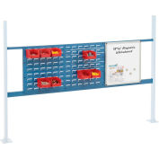 Global Industrial 36" Louver & 18" Whiteboard Panel Kit, 72"W, Blue