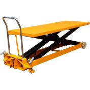 Wesco® Long Deck Mobile Scissor Lift 273230 with Oversized 80 x 30 Table Top 2200 Lb. Capacity