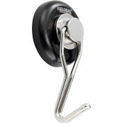 Global Industrial Neodymium Swiveling Magnetic Hook, Black Powdered Coat, 65 Lbs. Pull, 6/Pack