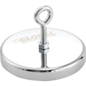 Global Industrial Ceramic Hang-It Magnet w/ Attached Eyebolt, 95 Lbs. Pull, 6/Pack