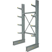 Global Industrial Single Sided Medium Duty Cantilever Rack Starter, 2" Lip, 48"Wx33"Dx96"H