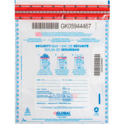 Global Industrial™ FraudStopper™ Tamper Evident Deposit Bag, 9"W x 12"H, Clear, 100/Pack