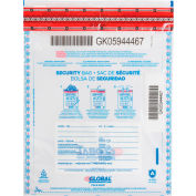 Global Industrial™ FraudStopper™ Sac de dépôt inviolable, 9"W x 12"H, Clair, 100/Pack