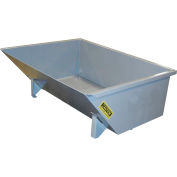 Global Industrial Low-Profile Self-Dumping Forklift Hopper, 1/2 Cu. Yd., 4000 Lbs. Cap., Gray