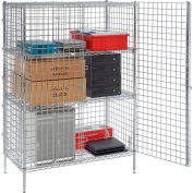 Nexel® Poly-Z-Brite®, Security Shelving Unit, 2 Quick Adjust Shelves, 36"W x 24"D x 66"H