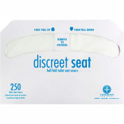Hospeco discret Seat® 1/2 pli toilettes Seat Covers - 250 couvertures/Pack, Packs/Case 20 - DS-5000