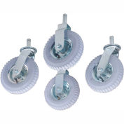 Nexel® CA85RN (2) Swivel (2) Rigid Stem Casters, 8" Pneumatic, Set of (4), 1200 lb Capacity