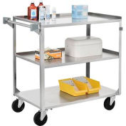 Global Industrial™ Stainless Steel Utility Cart 39-1/4 x 22-3/8 x 37-1/4 500 Lb Cap
