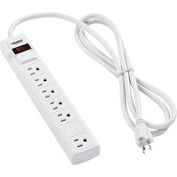 Global Industrial™ Surge Protected Power Strip, 5+1 Points de vente, 15A, 900 Joules, 6' Cord