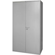Global Industrial All-Welded Heavy Duty Storage Cabinet, 16 Gauge, 48"Wx24"Dx84"H, Gray