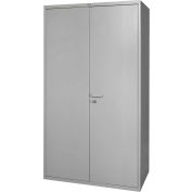 Armoire de rangement industrielle™ robuste Global, calibre 16, 48 po L x 24 po P x 84 po H, gris