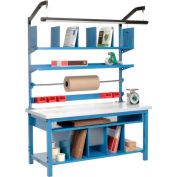 Global Industrial Complete Packing Workbench, Laminate Square Edge, 60"W x 30"D
