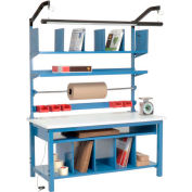 Global Industrial Complete Packing Workbench, ESD Square Edge, 60"W x 30"D
