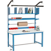Global Industrial Packing Workbench W/Riser Kit, ESD Safety Edge, 60"W x 30"D