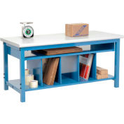 Global Industrial Packing Workbench W/Lower Shelf Kit, Laminate Safety Edge, 60"W x 30"D