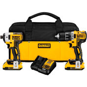 DeWALT DCK283D2 20V MAX XR Li-Ion Brushless Drill/Impact Combo Kit 2 Batteries 2.0Ah Charger Bag