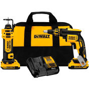 DeWalt® DCK263D2 20V MAX XR Li-Ion Cordless Drywall Screwgun/Cut-out Tool Combo Kit 2.0Ah