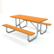 Global Industrial™ 6' Rectangular Picnic Table, Recycled Plastic, Cedar