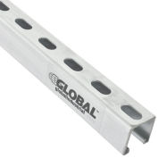 Global Industrial 8' Slotted Strut Channel, 1-5/8x7/8, 12 GA, Pre-Galvanized Zinc Plated - Pkg Qty 4