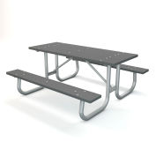 Global Industrial™ 6' Rectangular Picnic Table, Recycled Plastic, Gray