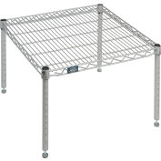 Nexelate™ Silver Epoxy Wire Dunnage Rack - 24"W x 24"D x 14"H