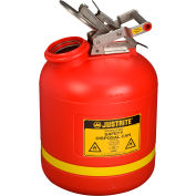 Justrite 14765 5 gallons De sécurité peut, pour élimination liquide, polyéthylène, rouge