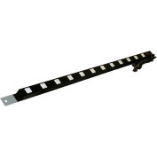 Alimentation Pro-Line W / 12 prises et cordon de 6'L, 54-1/2"W x 2"D, Gris