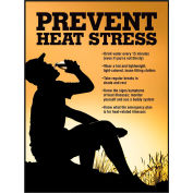 Accuform SP125033L Safety Poster, PREVENT HEAT STRESS, 22"H x 17"W, Laminated Paper