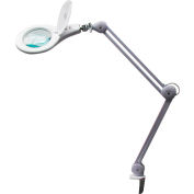 MG Electronics LED625 Magnifier w/Dim & Brightness Controls, 11W, 6500K, 5-Diopter, 32" Reach, White