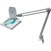 MG Electronics LED695 Magnifier Lamp, 5-Diopter, 7.5"x6.2" Lens, 9W, 530 Lum, 32" Reach, 6400K,White