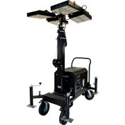 Lind Equipment LE980LEDV-T4-B Portable Light Tower, 4-200W, 4-30000 Lumens, 17' Vertical Mast, Black