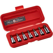 Wright Tool 305 3/8" Drive 1/8"-3/8" 7 Piece SAE Hex Bit Hand Socket Set