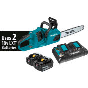Makita® XCU07PT 18V X2 (36V) LXT® 14 » Kit de scie à chaîne sans brosse sans fil W/2 5Ah Batteries