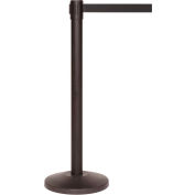 Queue Solutions QueueMaster QM550B-BK110 Crowd Control Stanchion, 40" Post, 14" Base, 11' Belt - Pkg Qty 2