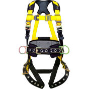 Guardian Series 3 Harness With Waist Pad, Tie Back Legs, 3 D-Rings, XL-XXL