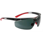 Honeywell North Adaptec Safety Glasses, Half Frame, Black Frame, Smoke Lens, Anti-Fog