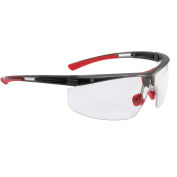 Uvex by Honeywell® North Adaptec Safety Glasses, Black Frame, Clear Lens, Anti-Fog, Regular