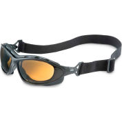 Uvex® Seismic Sealed Eyewear, Black Frame, Espresso Lens, Scratch-Resistant, Anti-Fog