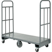 Global Industrial™ Steel Deck Narrow Aisle U-Boat Platform Truck 60"x16 », 1500 Lb Cap.