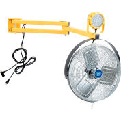 Global Industrial LED Dock Light w/ 60"L Arm & Fan, 40W, 4900 Lumens, 5000K, On/Off Switch
