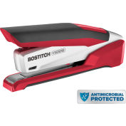 Paper Pro InPower Spring-Powered Antimicrobial Desktop Stapler, 28-Sheet Capacity, Red