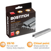 Bostitch 25/10 Premium Heavy Duty Staples, 3/8 », 3000/Pack