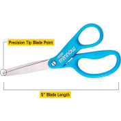 Stanley 5 « Minnow Kids Scissor, Pointe pointue, Couleurs assorties, 2 / Pack