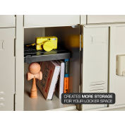 LockerMate Adjust-A-Shelf School Locker Shelf, Black