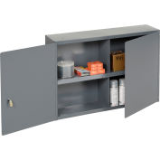 ® Durham Armoire murale utilitaire, 33-3/4 po L x 8-1/2 po P x 22-1/4 po H, assemblée, gris foncé